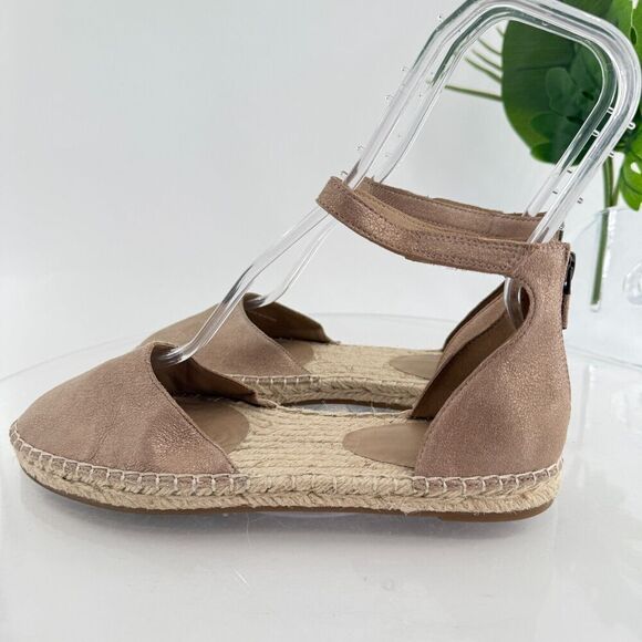Eileen Fisher Womens Lal Espadrille Flat Size 8 Copper Gold Metallic Leather - Picture 7 of 16